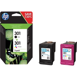 HP N9J72AE (301) tintapatron tri-color + fekete