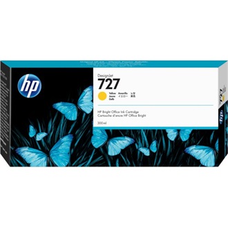 HP NO 727 YELLOW 300ML tintapatron sárga