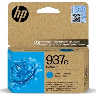 HP 937e EvoMore tintapatron ciánkék