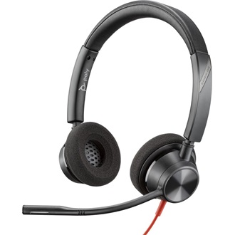 HP Poly Blackwire 3320 Stereo fejhallgató headset fekete