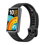 HUAWEI BAND 11 PRO okoskarkötő (alumínium keret, aktivitásmérő, pulzusmérő, hívásjelzés, vízálló, szilikon szíj) FEKETE