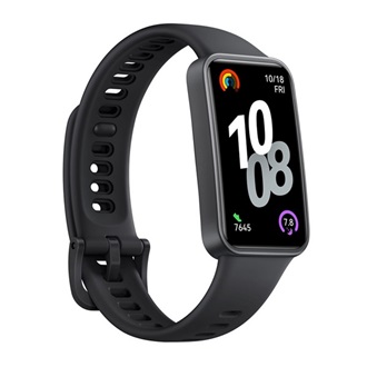 HUAWEI Band 10 okoskarkötő (aktivitásmérő, pulzusmérő, hívásjelzés, vízálló, szilikon szíj) FEKETE