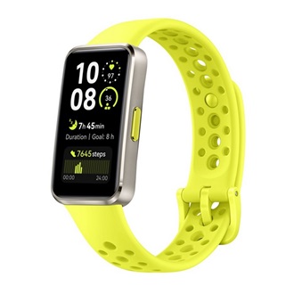 HUAWEI Band 10 okoskarkötő (alumínium keret, aktivitásmérő, pulzusmérő, hívásjelzés, vízálló, szilikon szíj) VILÁGOSZÖLD