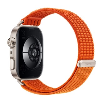 HUAWEI Watch Fit 5 Pro okosóra (nejlon szíj, állítható, aktivitásmérő, barométer, GPS, NFC) NARANCSSÁRGA