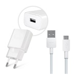 HUAWEI hálózati töltő USB aljzat (10W, gyorstöltő + PY0857 microUSB kábel) FEHÉR (Gigapack csomagolás)