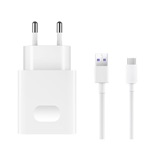 HUAWEI hálózati töltő USB aljzat (22.5W, gyorstöltő + Type-C kábel) FEHÉR (Gigapack csomagolás)