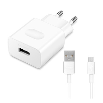 HUAWEI hálózati töltő USB aljzat (18W, gyorstöltő + C02450768A microUSB kábel) FEHÉR (Gigapack csomagolás)