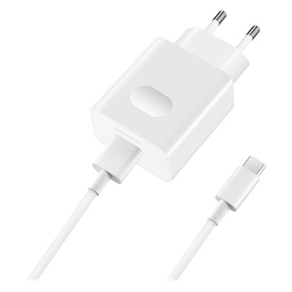 HUAWEI hálózati töltő USB aljzat (18W, gyorstöltő + Type-C kábel) FEHÉR (Gigapack csomagolás)