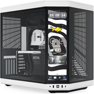 HYTE Y70 Touch Infinite táp nélküli ablakos Mid Tower számítógépház fehér-fekete