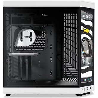 HYTE Y70 Touch Infinite táp nélküli ablakos Mid Tower számítógépház fehér-fekete