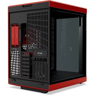 HYTE Y70 Touch Infinite táp nélküli ablakos Mid Tower számítógépház fekete-piros