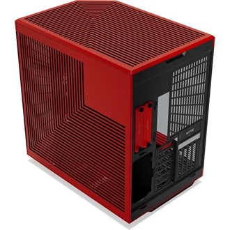 HYTE Y70 Touch Infinite táp nélküli ablakos Mid Tower számítógépház fekete-piros