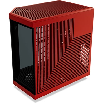 HYTE Y70 Touch Infinite táp nélküli ablakos Mid Tower számítógépház fekete-piros