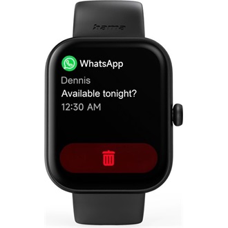Hama 00178614 "Smartwatch 5000" fekete szögletes okosóra