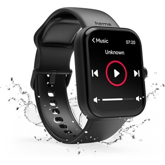 Hama 00178614 "Smartwatch 5000" fekete szögletes okosóra