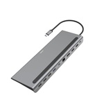 Hama 10-in-1 10-port USB-C dokkoló szürke