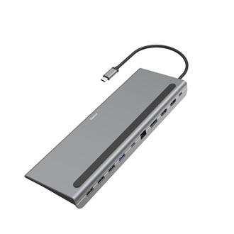 Hama 10-in-1 10-port USB-C dokkoló szürke