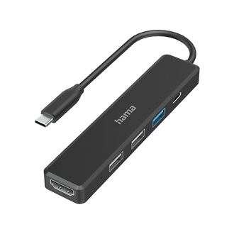 Hama 200117 5-in-1 5-port USB-C dokkoló fekete