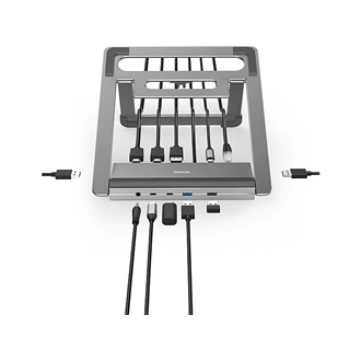 Hama 200139 12-in-1 12-port 100W USB-C dokkoló szürke