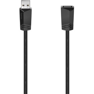 Hama USB-A 2.0 -> USB-A 2.0 M/F adatkábel hosszabbító 0.75m fekete
