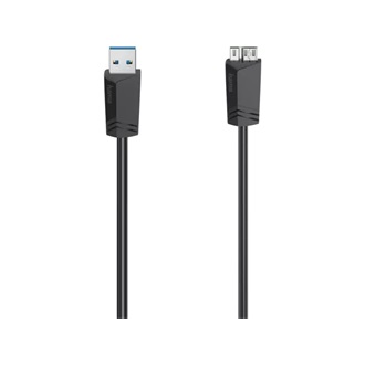 Hama USB-A 3.0 -> USB-B 3.0 micro M/M adatkábel 1.5m fekete