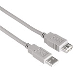 Hama USB-A 2.0 -> USB-A 2.0 M/F adatkábel hosszabbító 1.8m szürke