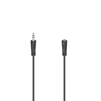 Hama Jack stereo 3,5mm (3pin) -> Jack stereo 3,5mm (3pin) M/F audio kábel hosszabbító 3m fekete