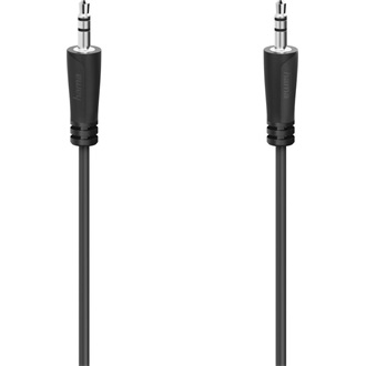 Hama Jack stereo 3,5mm (3pin) -> Jack stereo 3,5mm (3pin) M/M audio kábel 1.5m fekete