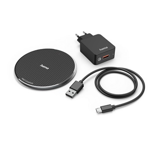 Hama Qi-FC10 10W univerzális vezeték nélküli töltő adapter fekete