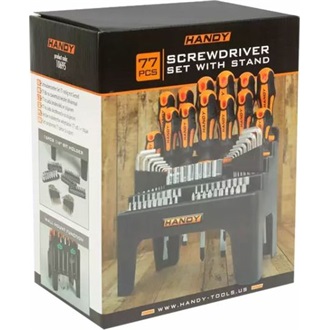 Handy Tools 10695 imbuszokkal, krovákkal, bitfejekkel csavarhúzó készlet 77db