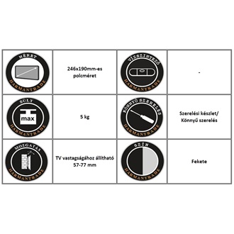 Harmantrade DVD04 mini SetTopBox DVD kiegészítő tartó fekete