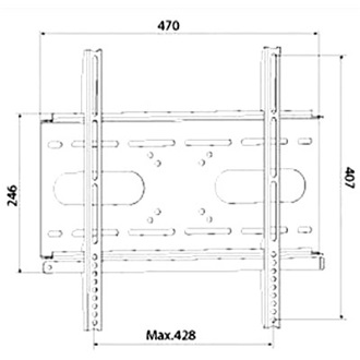 Harmantrade ML-P14M 23"-55" monitor TV fali tartó fekete