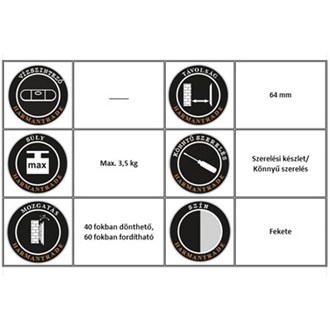 Harmantrade FH01 hangszóró fali tartó fekete