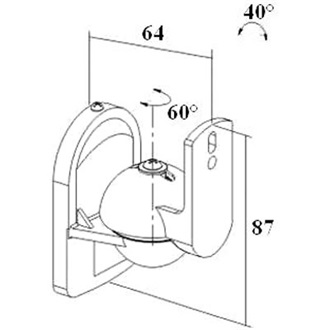 Harmantrade FH01 hangszóró fali tartó fekete