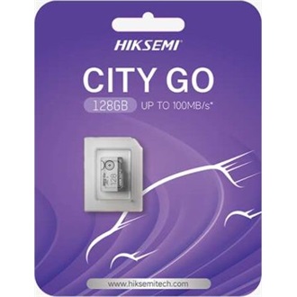 Hikvision 128GB HIKSEMI City Go UHS-1 Class10 U3 V30 A1 vízálló ütésálló microSDXC memóriakártya BOX fehér