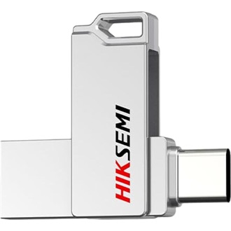 Hikvision 128GB HIKSEMI SYNC USB-A/C 3.2 Gen1 pendrive BOX ezüst