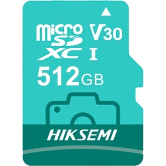 Hikvision 512GB HIKSEMI NEO LUX UHS-1 Class10 V30 microSDXC memóriakártya BOX zöld