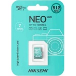 Hikvision 512GB HIKSEMI NEO LUX UHS-1 Class10 V30 microSDXC memóriakártya BOX zöld