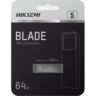 Hikvision 64GB HIKSEMI E301 Blade vízálló USB-A 3.2 Gen1 pendrive BOX szürke
