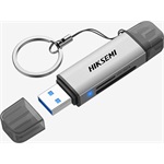 Hikvision HIKSEMI USB3.2 Gen1 A / USB-C SD, microSD, TF kártyaolvasó ezüst