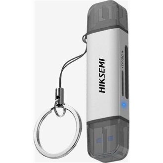 Hikvision HIKSEMI USB3.2 Gen1 A / USB-C SD, microSD, TF kártyaolvasó ezüst