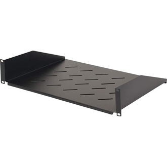 Hikvision Rackszekrény polc - (19", 1U, fix, 600 mm mély, 40kg, Fekete)
