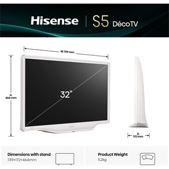 Hisense 43S5Q Déco 43" QLED smart TV