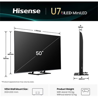 Hisense 50U7Q 50" ULED MiniLED smart TV