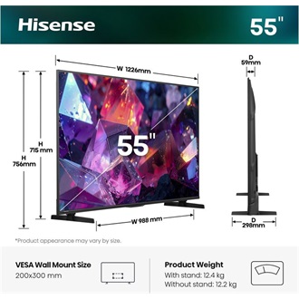 Hisense 55E7S PRO 55" QLED smart TV