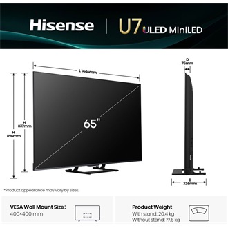 Hisense 65U7Q 65" ULED MiniLED smart TV