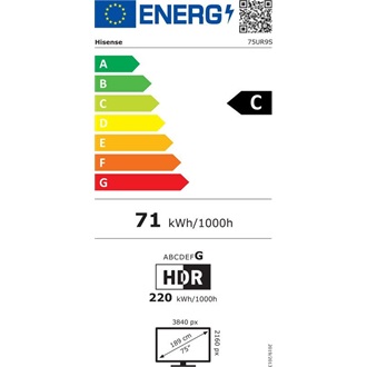 Hisense 75UR9S 75" IPS MiniLED smart TV