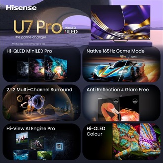 Hisense 85U7S PRO 85" ULED MiniLED smart TV