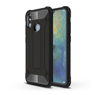 Honor 10 Lite Gigapack Defender szilikon telefonvédő ütésállóság, fémhatás, FEKETE