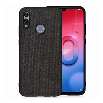 Honor 10 Lite Gigapack Szilikon telefonvédő textil hátlap FEKETE